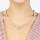 Petal Tennis Necklace Silver