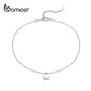 BAMOER Hot Sale Simple Essential Bead Link Anklets 925 Sterling Silver Bracelet