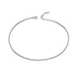 BAMOER Hot Sale Simple Essential Bead Link Anklets 925 Sterling Silver Bracelet